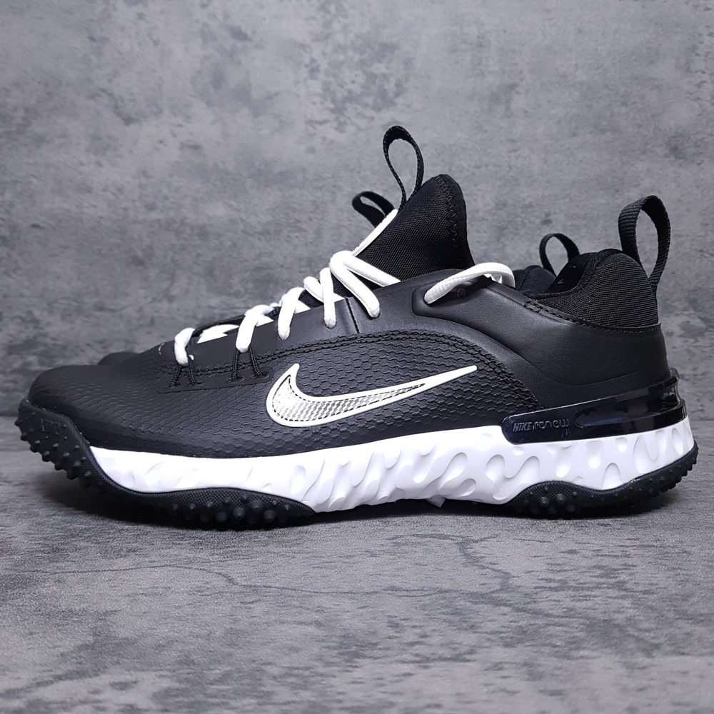 NIKE Alpha Huarache 9 Elite TF LAX Turf Lacrosse Shoes Mens Size 10 Black
